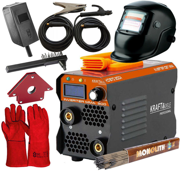 *OFERTELE-IEPURASULUI* Set complet Aparat de sudura Kraft&Dele KD1870, MMA, 300A, Tehnologie IGBT, PWM si AntiStick