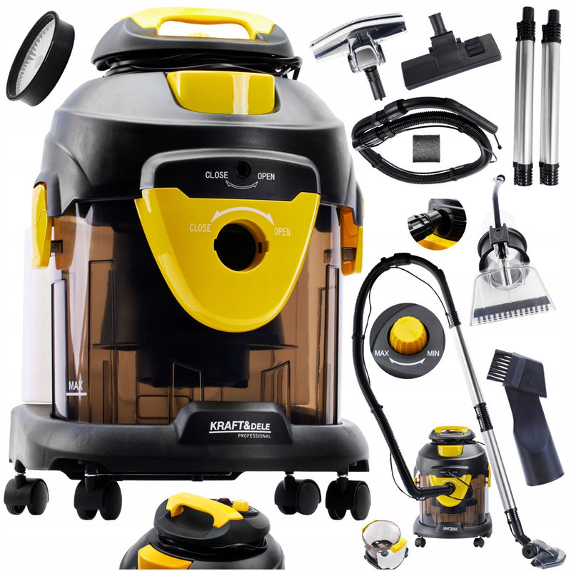 *BLACK-FRIDAY* Aspirator cu spalare Kraft&Dele KD481, 1400W, 20L, Accesorii incluse