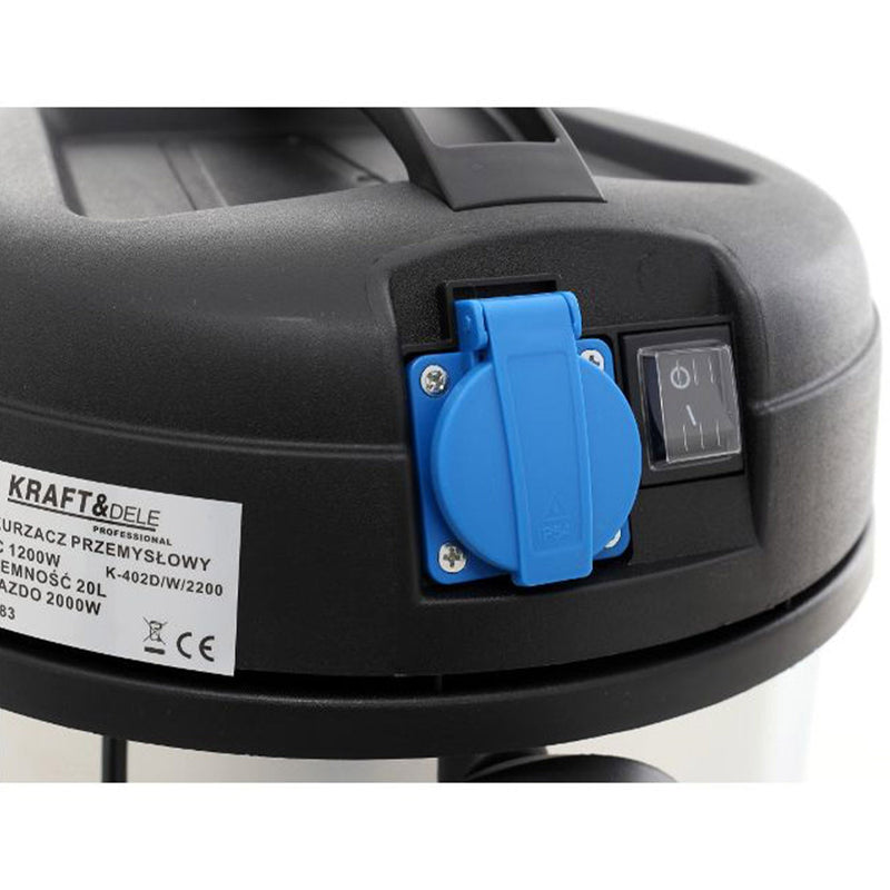 *BLACK-FRIDAY* Aspirator umed uscat Kraft&Dele KD483, 1200W, 20L, cu priza scule