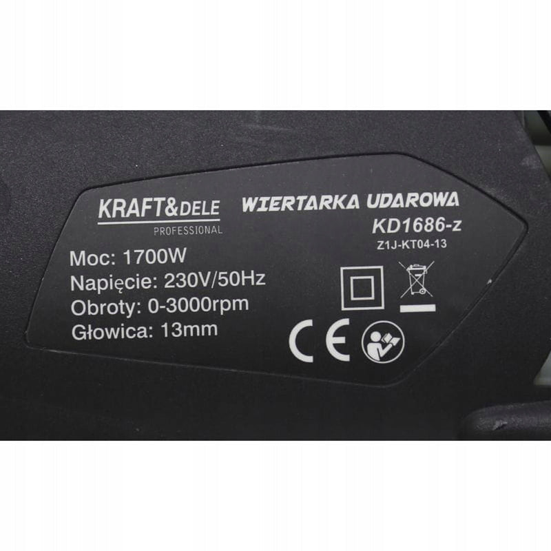 SEZONUL-OFERTELOR la Bormasina KRAFTSON % Import Polonia %  1686-Z, 1700W, 3000RPM, mandrina 13mm