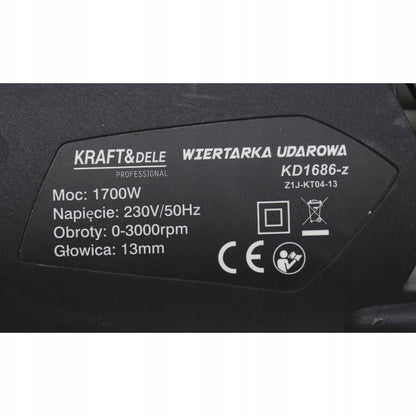 BLACK-FRIDAY Bormasina Kraft&Dele KD1686-Z, 1700W, 3000RPM, mandrina 13mm