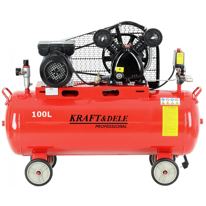 *BLACK-FRIDAY* Compresor aer Kraft&Dele KD1472, 100L, 230V, 2800W, 8Bar, 480L/min