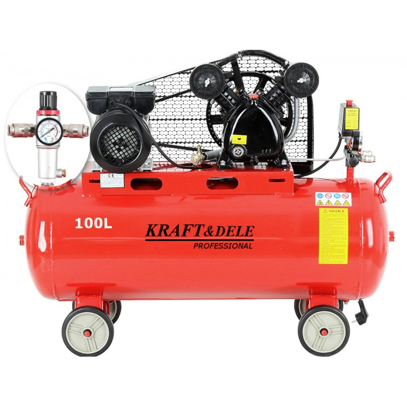 *BLACK-FRIDAY* Compresor aer Kraft&Dele KD1472, 100L, 230V, 2800W, 8Bar, 480L/min