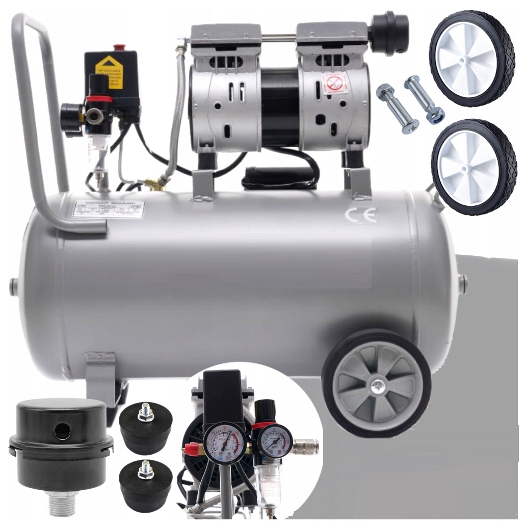 BLACK-FRIDAY Compresor aer fara ulei Kraft&Dele KD1395, 24L, 2Cp, 1200W, 8Bar, 220L, silentios