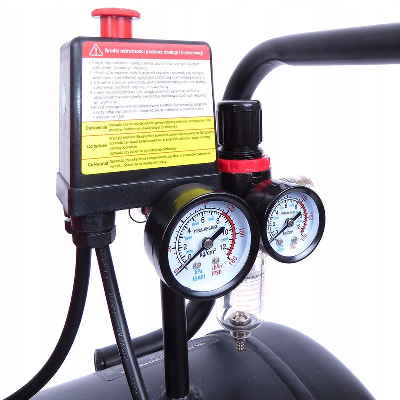 SEZONUL-OFERTELOR la Compresor aer fara ulei VOKNER 1391, 50L, 230V, 1500W, 8Bar, 290L/min, silentios