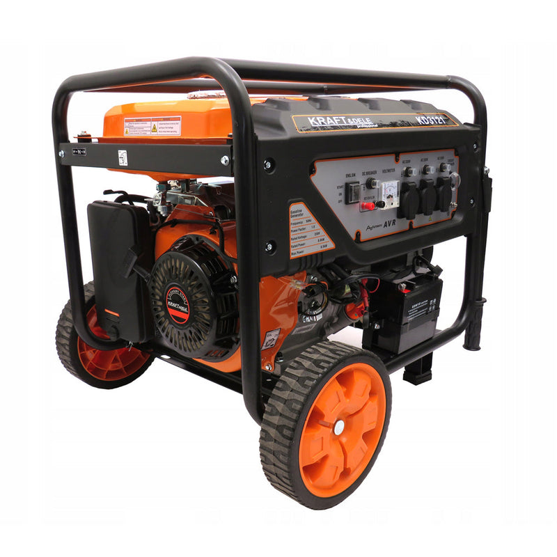 SEZONUL-OFERTELOR la Generator curent KRAFTSON % Import Polonia %  3121, 230V, 7CP, 4 timpi, stabilizator tensiune (AVR), roti transport