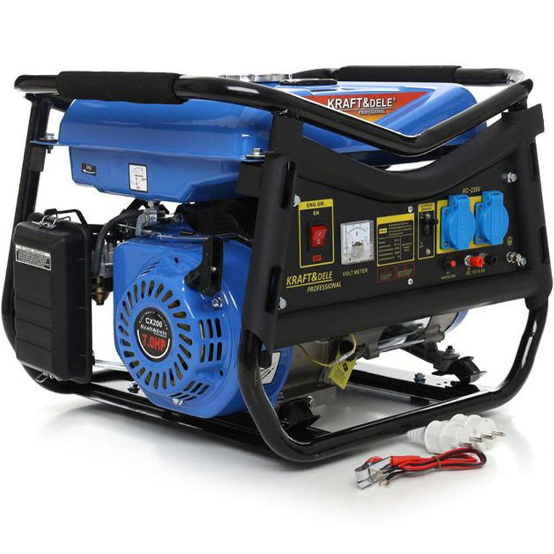 SEZONUL-OFERTELOR la Generator curent Kraft&Dele KD141, 230V, 7CP, 4 timpi, stabilizator tensiune (AVR)