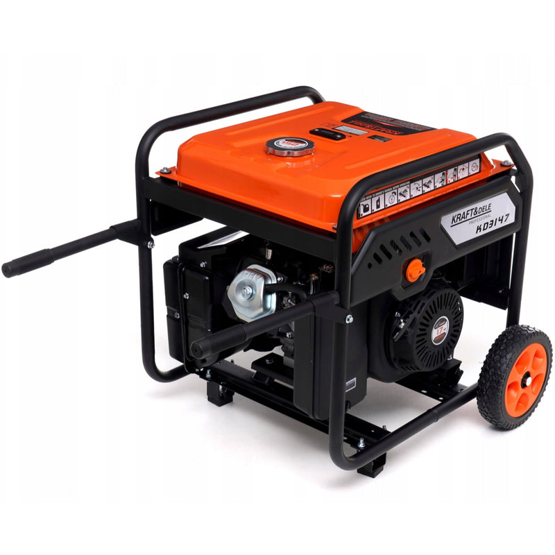 SEZONUL-OFERTELOR la Generator curent Kraft&Dele KD3147, 230V, stabilizator tensiune (AVR), roti transport si pornire la cheie