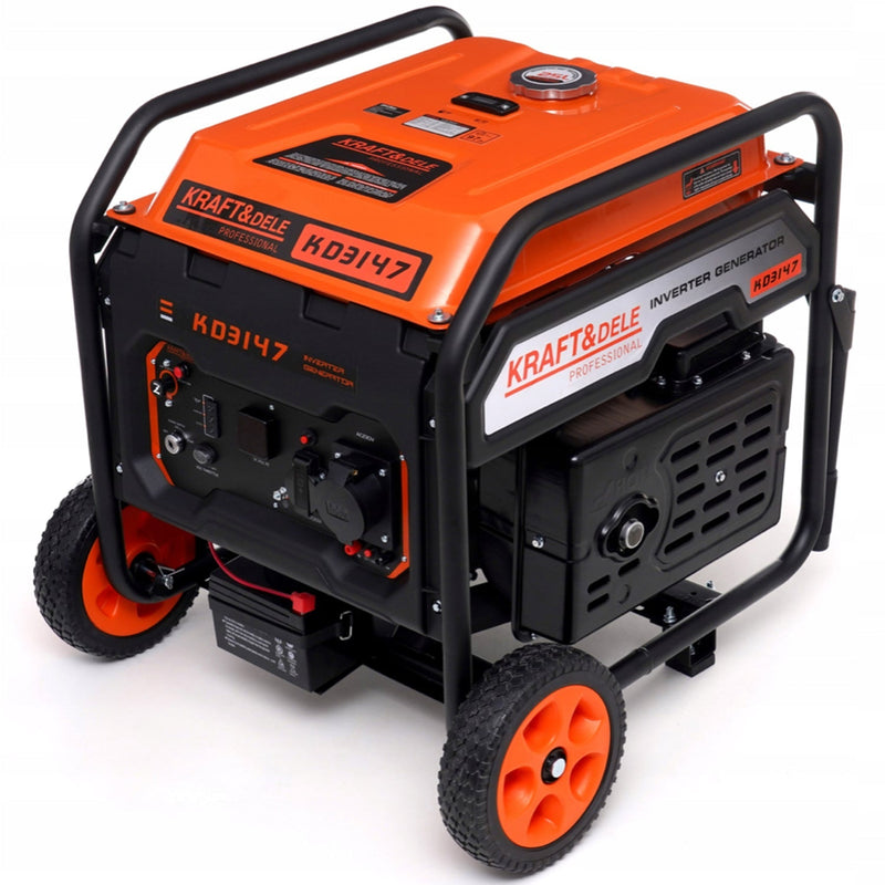 *BLACK-FRIDAY* Generator curent Kraft&Dele KD3147, 230V, stabilizator tensiune (AVR), roti transport si pornire la cheie