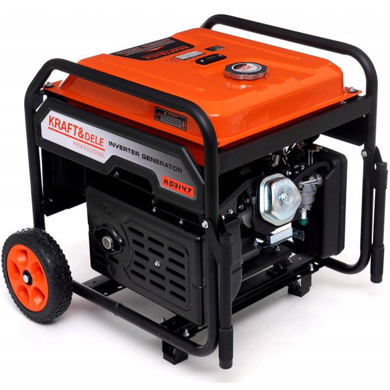 SEZONUL-OFERTELOR la Generator curent Kraft&Dele KD3147, 230V, stabilizator tensiune (AVR), roti transport si pornire la cheie