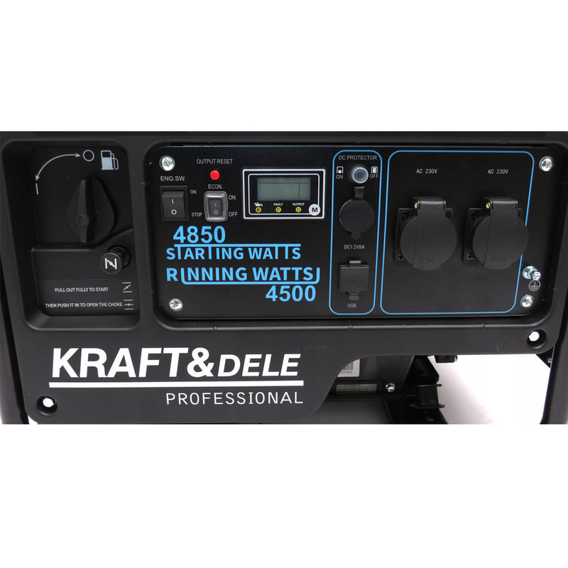 SEZONUL-OFERTELOR la Generator curent Kraft&Dele KD688, 230V, 4 timpi, stabilizator tensiune (AVR)