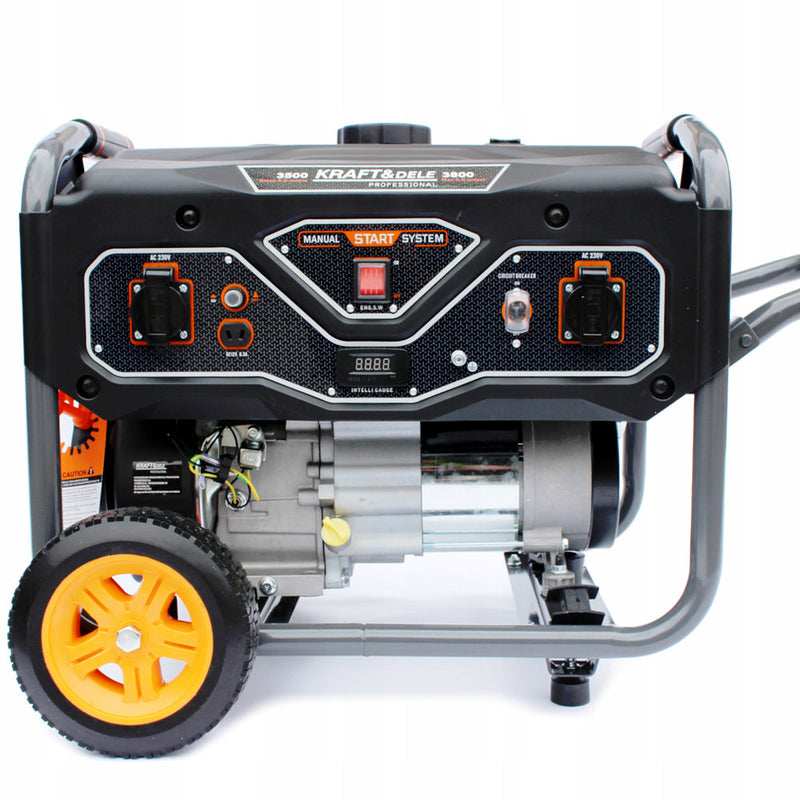 *BLACK-FRIDAY* Generator curent Kraft&Dele KD695, 230V, stabilizator tensiune (AVR), roti transport, accesorii incluse, Profesional