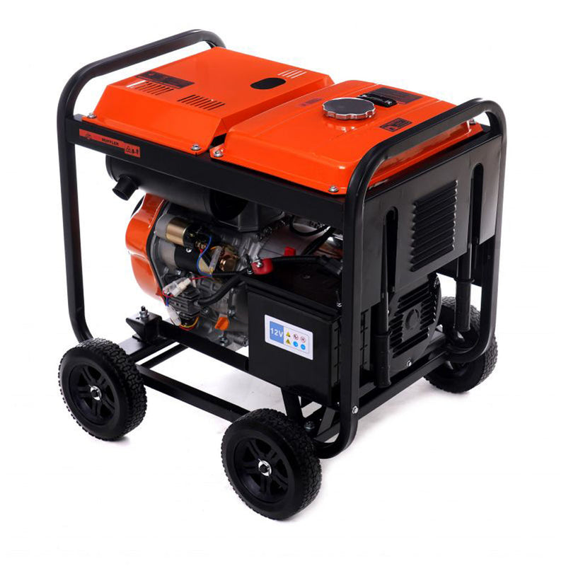 SEZONUL-OFERTELOR la Generator curent diesel KRAFTSON % Import Polonia %  168, 230V, stabilizator tensiune (AVR), roti transport si pornire la cheie