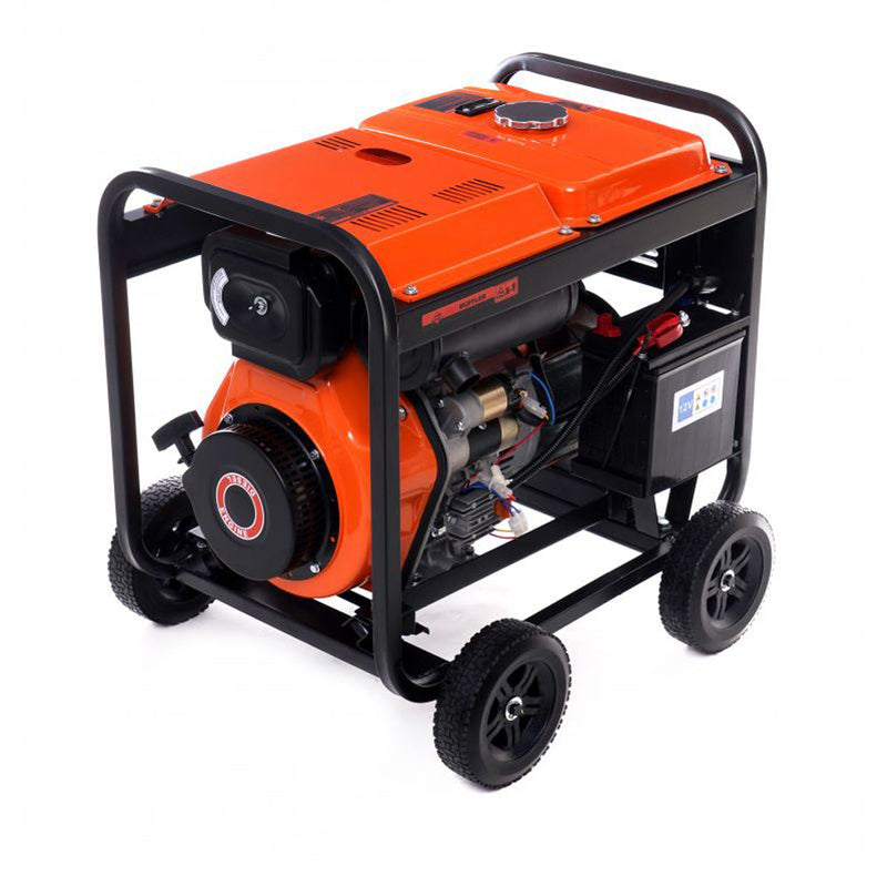 SEZONUL-OFERTELOR la Generator curent diesel KRAFTSON % Import Polonia %  168, 230V, stabilizator tensiune (AVR), roti transport si pornire la cheie