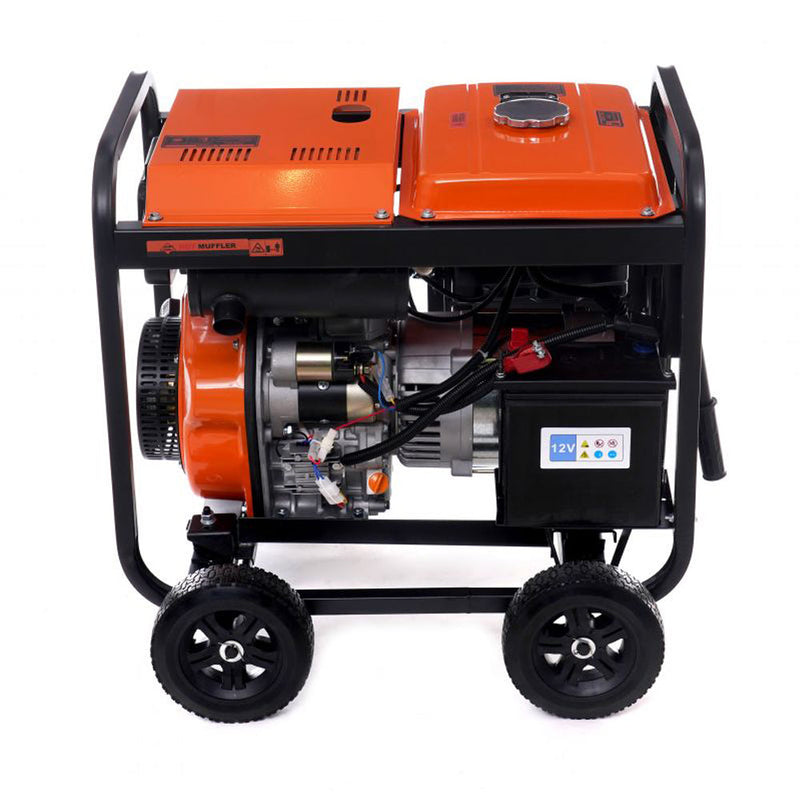 SEZONUL-OFERTELOR la Generator curent diesel KRAFTSON % Import Polonia %  168, 230V, stabilizator tensiune (AVR), roti transport si pornire la cheie