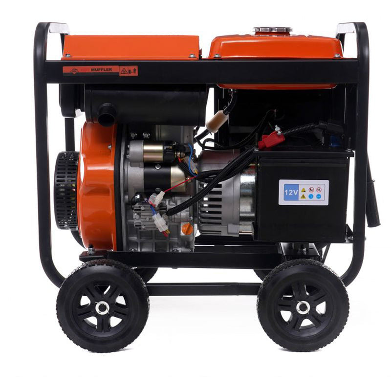 SEZONUL-OFERTELOR la Generator curent diesel KRAFTSON % Import Polonia %  168, 230V, stabilizator tensiune (AVR), roti transport si pornire la cheie