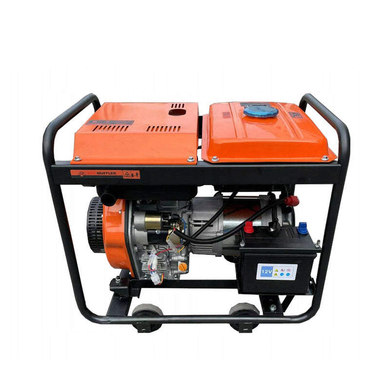 SEZONUL-OFERTELOR la Generator curent diesel Kraft&Dele KD167, 230V, stabilizator tensiune (AVR), roti transport si pornire la cheie