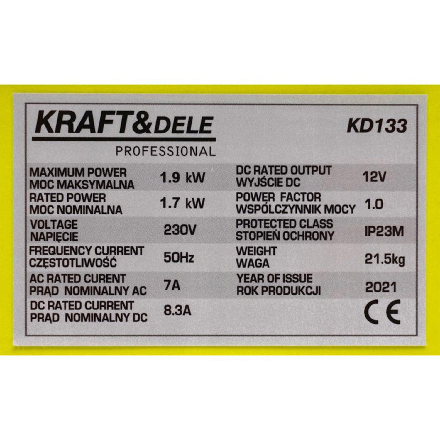 BLACK-FRIDAY Generator curent silentios Kraft&Dele KD133, 230V, 3CP, stabilizator tensiune AVR