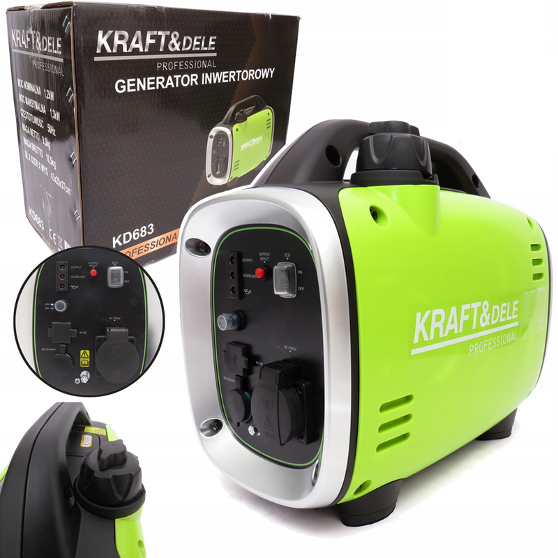 SEZONUL-OFERTELOR la Generator curent silentios Kraft&Dele KD683, 230V, stabilizator tensiune (AVR)