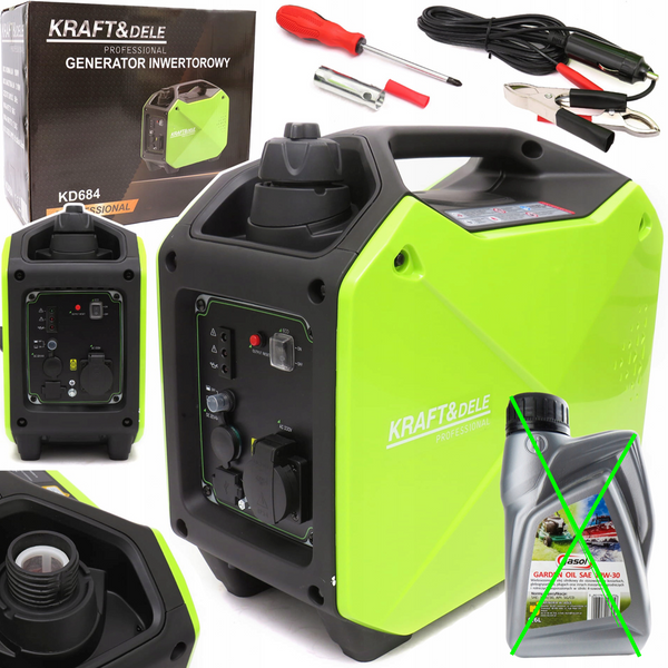 *BLACK-FRIDAY* Generator curent silentios Kraft&Dele KD684, 230V, 4 timpi, stabilizator tensiune AVR , Accesorii incluse