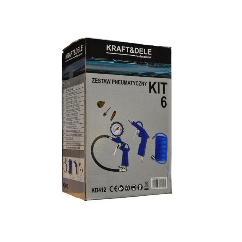 *BLACK-FRIDAY* Kit 6 accesorii compresor KRAFTSON % Import Polonia %  412, 1-16 Bar, furtun presiune 5m