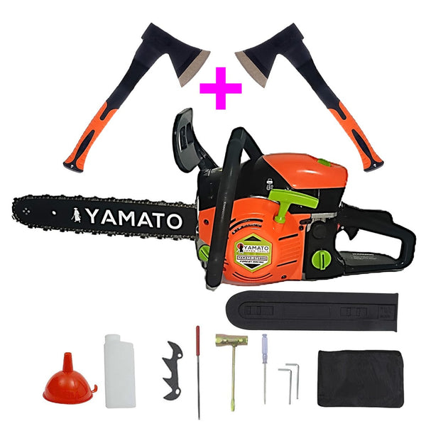 *BLACK-FRIDAY* *PROMO* SET Motoferăstrău YAMATO Forest Racing GT-5800, 5kW, lama 40cm, + 2xToporișcă de o mână