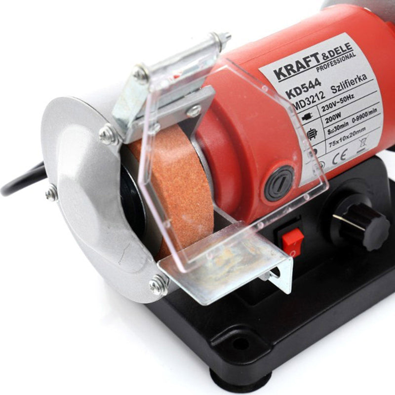 SEZONUL-OFERTELOR la Polizor de banc Kraft&Dele KD544, 200W, 9900RPM, diametrul discului 75mm