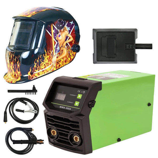 BLACK-FRIDAY SET WeldEXPERT SUDURA CU ELECTROD, KMP-37107, din Aparat sudura Invertor MMA 300A, + Masca Automata Personalizata SUPERHOT-FLAMES