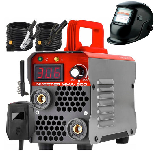 Set Aparat de sudura Kraft&Dele KD1871, MMA, 300A, Tehnologie IGBT, PWM si AntiStick + Masca Sudura Automata