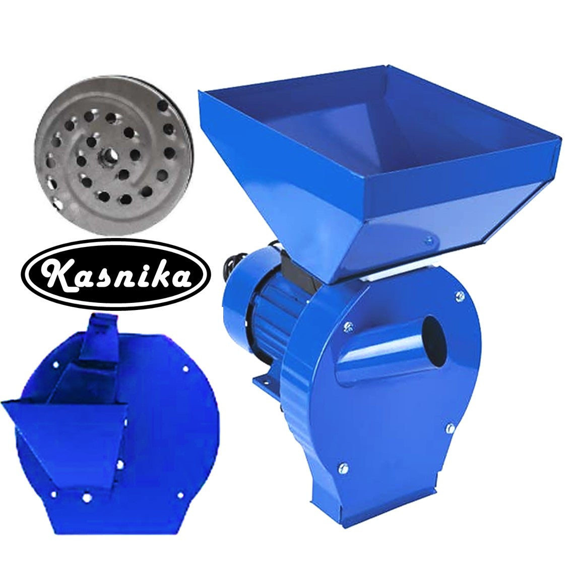 BLACK-FRIDAY Set Moara KASNIKA, cereale-stiuleti și LEGUME-FRUCTE 3 in 1 , 3.9kW, cu ciocanele, si razatoare legume-fructe