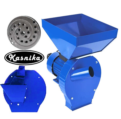 BLACK-FRIDAY Set Moara KASNIKA, cereale-stiuleti și LEGUME-FRUCTE 3 in 1 , 3.9kW, cu ciocanele, si razatoare legume-fructe