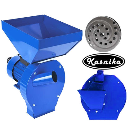 BLACK-FRIDAY Set Moara KASNIKA, cereale-stiuleti și LEGUME-FRUCTE 3 in 1 , 3.9kW, cu ciocanele, si razatoare legume-fructe