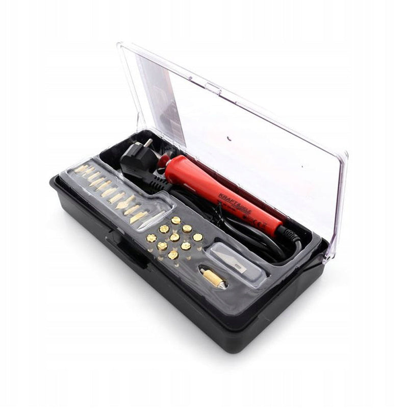 BLACK-FRIDAY Set pentru pirogravura Kraft&Dele KD10112, 30W, 22 varfuri