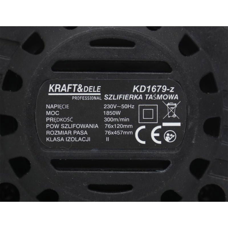 SEZONUL-OFERTELOR la Slefuitor cu banda Kraft&Dele KD1679-Z, 1850W, 300m/min, banda 76x120mm