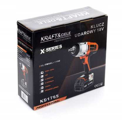 BLACK-FRIDAY Surubelnita electrica cu impact Kraft&Dele KD1765, 18V, 2000rpm, fara acumulator si incarcator X-SERIES