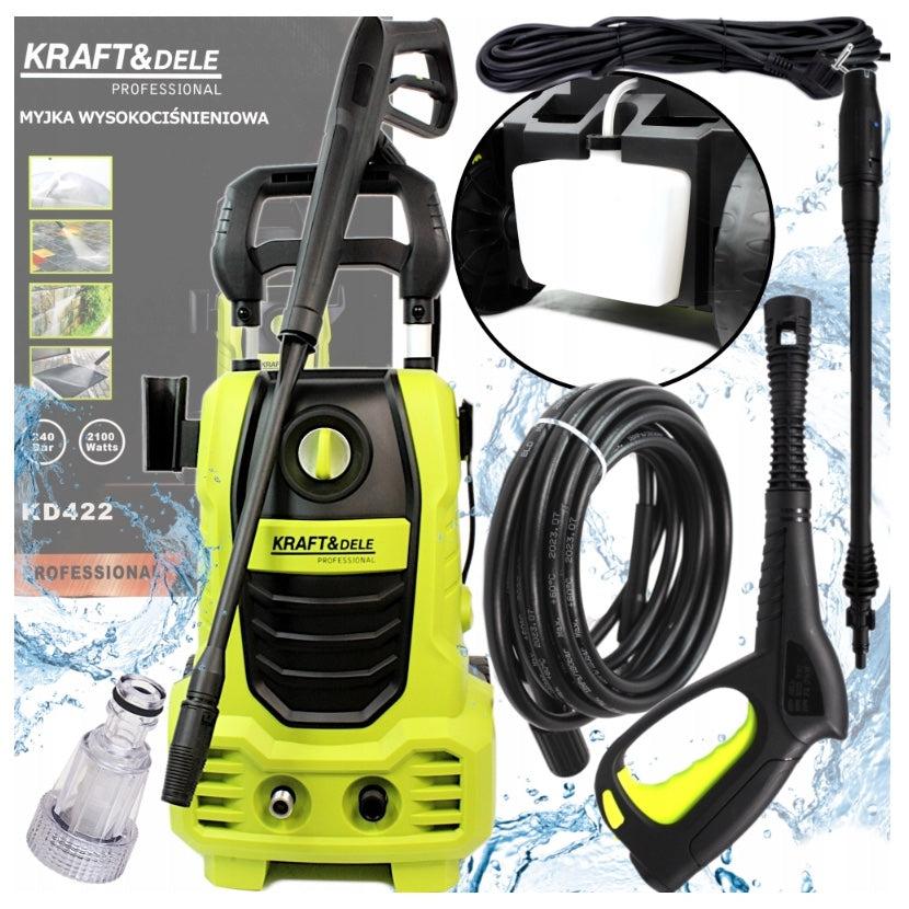 BLACK-FRIDAY Aparat de spalat cu presiune Kraft&Dele KD422, 2100W, 5L/min, Accesorii incluse