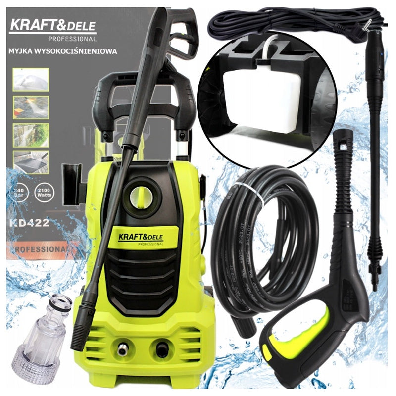 SEZONUL-OFERTELOR la Aparat de spalat cu presiune Kraft&Dele KD422, 2100W, 5L/min, Accesorii incluse