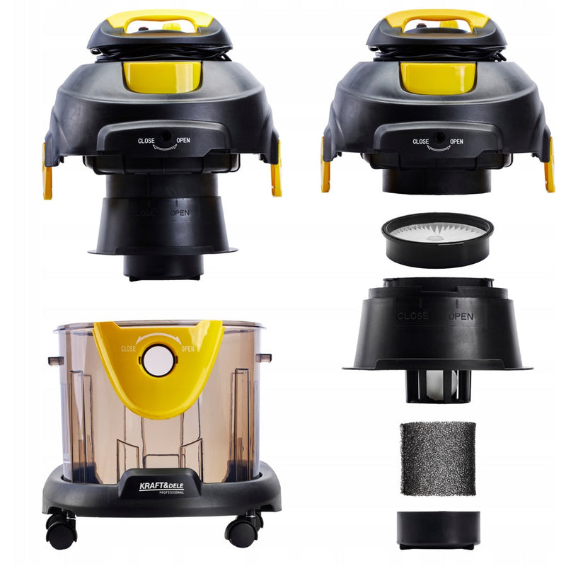 BLACK-is-BACK Aspirator cu spalare Kraft&Dele KD481, 1400W, 20L, Accesorii incluse