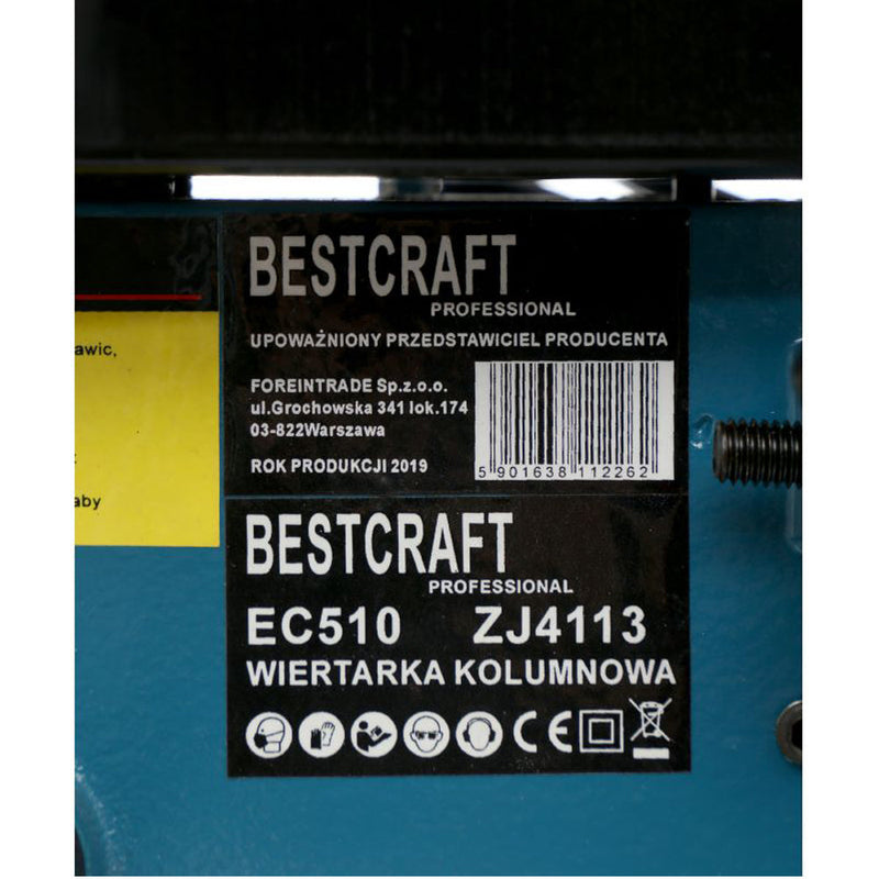 BLACK-is-BACK Bormasina cu coloana Bestcraft EC510, putere 1550W, 5 viteze, mandrina 13mm