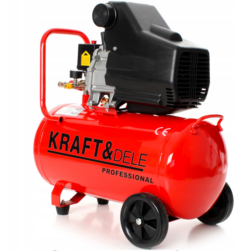 BLACK-is-BACK Compresor aer KRAFTSON % Import Polonia %  401, 50L, 2800W, 8Bar, 206L/min, profesional