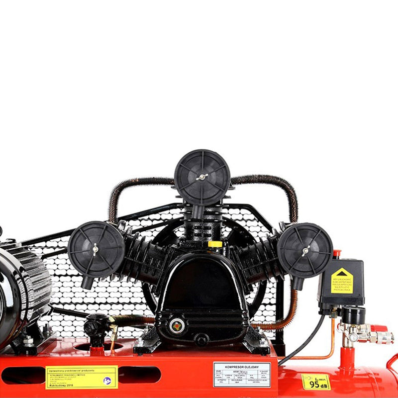 BLACK-is-BACK Compresor aer KRAFTSON % Import Polonia %  405, 100L, motor 4.1kW trifazat, 8Bar, 650/min, 3 pistoane