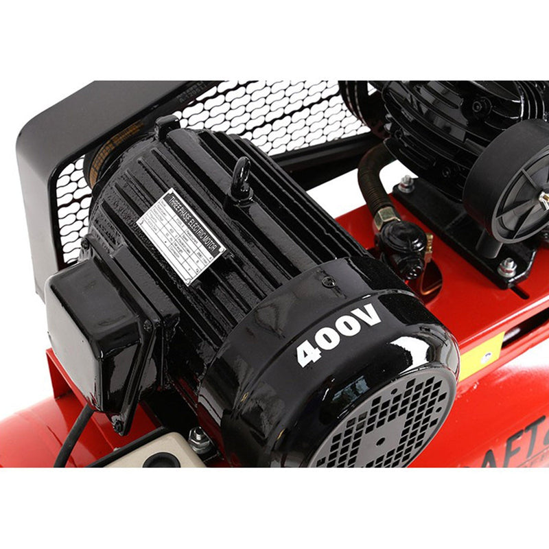 BLACK-is-BACK Compresor aer KRAFTSON % Import Polonia %  405, 100L, motor 4.1kW trifazat, 8Bar, 650/min, 3 pistoane