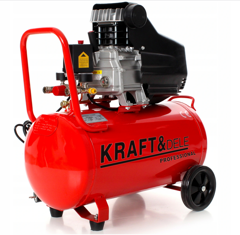 BLACK-is-BACK Compresor aer KRAFTSON % Import Polonia %  401, 50L, 2800W, 8Bar, 206L/min, profesional