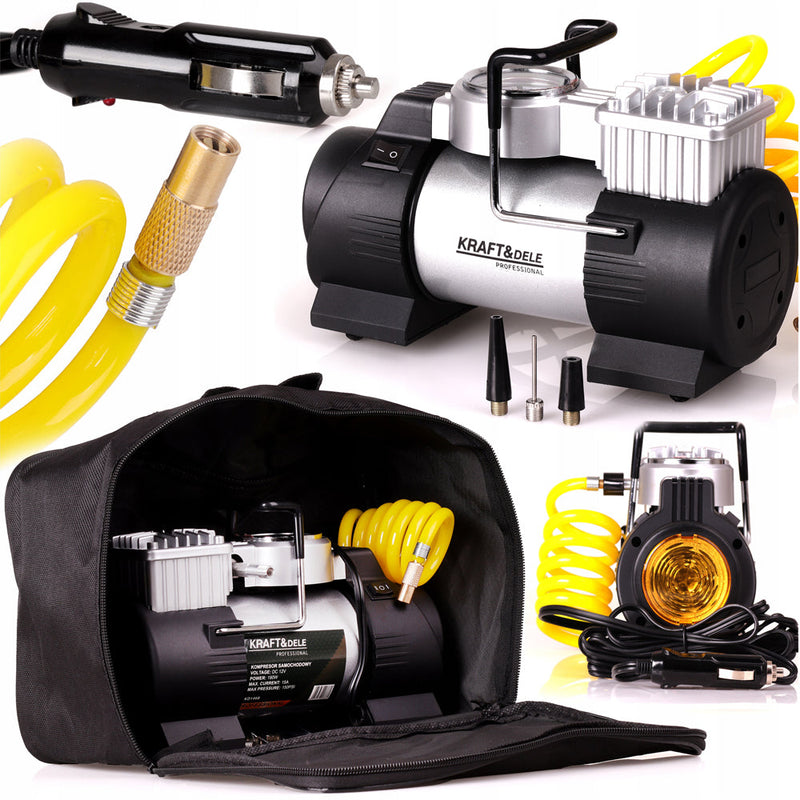 *BLACK-FRIDAY* Compresor aer auto KRAFTSON % Import Polonia %  1468, 12V, 190W, debit aer 40l/min