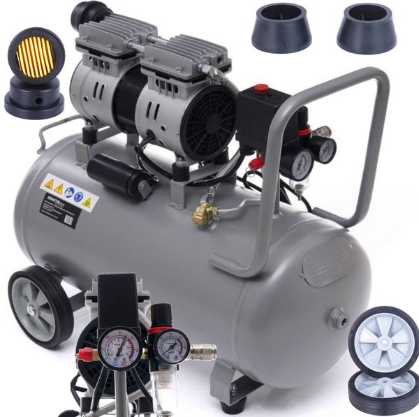 BLACK-is-BACK Compresor aer fara ulei Kraft&Dele KD1396, 50L, 230V, 1500W, 8Bar, 290L/min, silentios, profesional