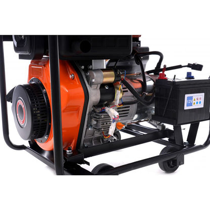BLACK-is-BACK Generator curent diesel Kraft&Dele KD167, 230V, stabilizator tensiune AVR , roti transport si pornire la cheie
