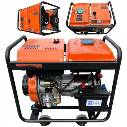 BLACK-is-BACK Generator curent diesel Kraft&Dele KD167, 230V, stabilizator tensiune AVR , roti transport si pornire la cheie