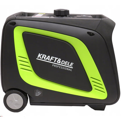 BLACK-FRIDAY Generator curent silentios profesional KRAFTSON % Import Polonia % 686, 230V, 4 timpi, stabilizator tensiune AVR , roti transport, accesorii incluse