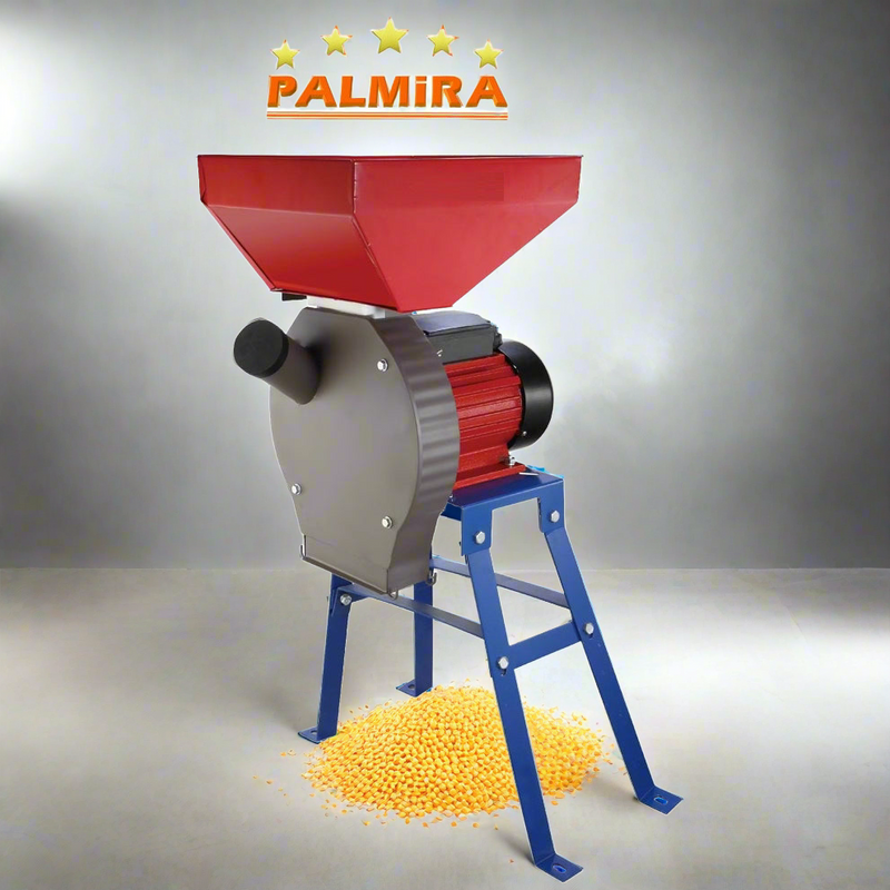 PRIMAVARA-OFERTELOR Moara cereale si stiuleti (2 in 1) PALMiRA, 3.9kW, cu ciocanele, malai si uruiala, + suport cu picioare