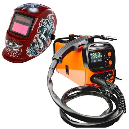BLACK-FRIDAY *PROMO* SET SUDURA CU SARMA FLUX+Electrod WeldEXPERT 1875-883 din Aparat sudura 250A MIG-MAG/MMA, + Masca Automata Personalizata SLASH